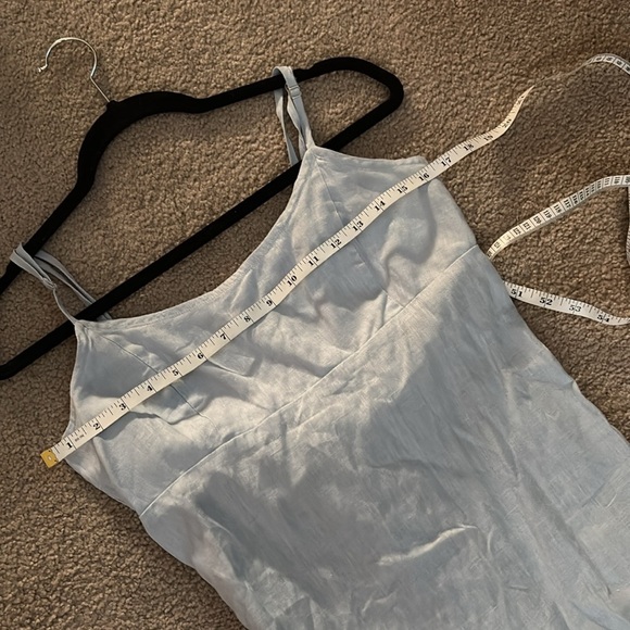 Brandy Melville Light Blue 100% Linen Dress - Picture 3 of 5